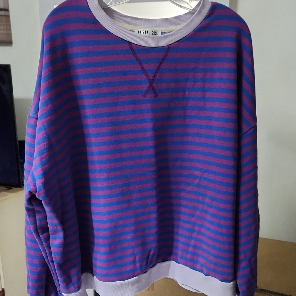 UE Purple and Blue Striped Sweater